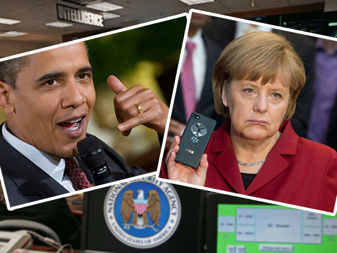 Обама / Меркел - афера прислушкивање (илустрација: РТРС) - Фото: РТРС